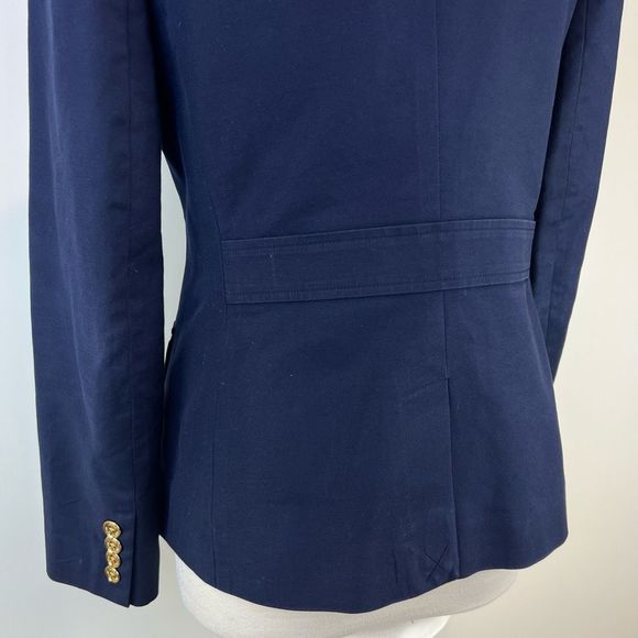 Ralph Lauren Jacket Womens 6 Navy Three Gold Buttons Preppy Blazer - Picture 5 of 14
